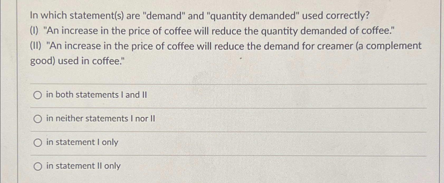 Solved In which statement(s) ﻿are 
