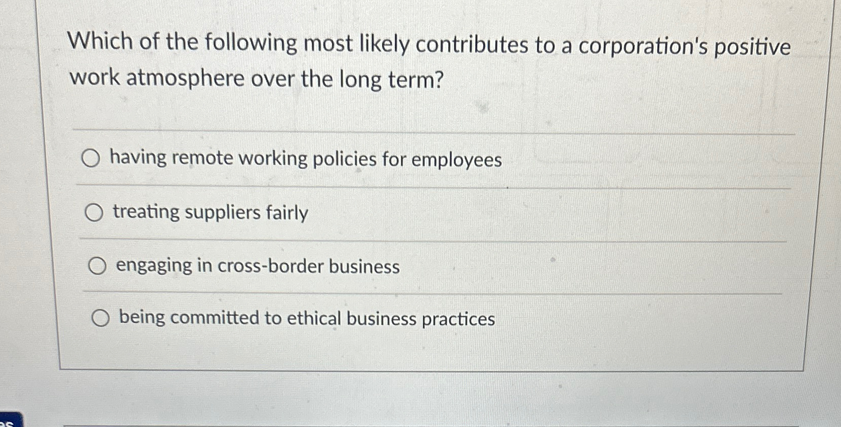 Solved Which Of The Following Most Likely Contributes To A | Chegg.com