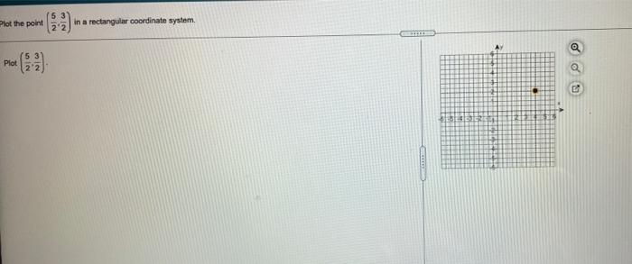 Solved Plot the point 53 22 in a rectangular coordinate | Chegg.com