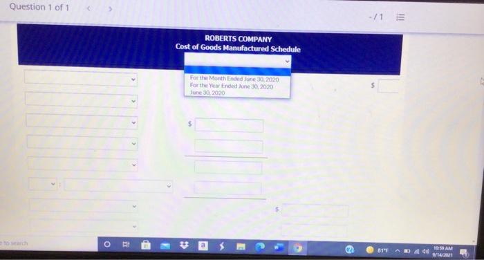 Solved Question 1 of 1 +/1 E View Policies Current Attempt | Chegg.com