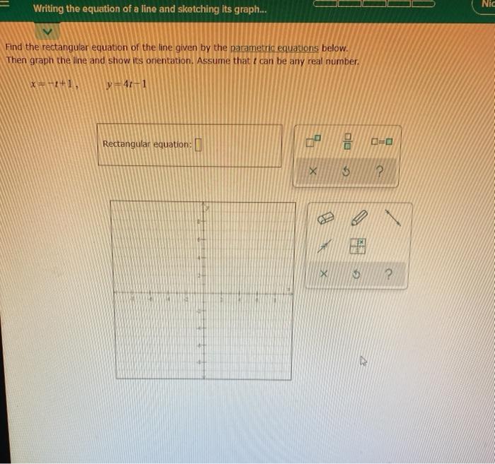 Solved Nic Writing the equation of a line and sketching its | Chegg.com