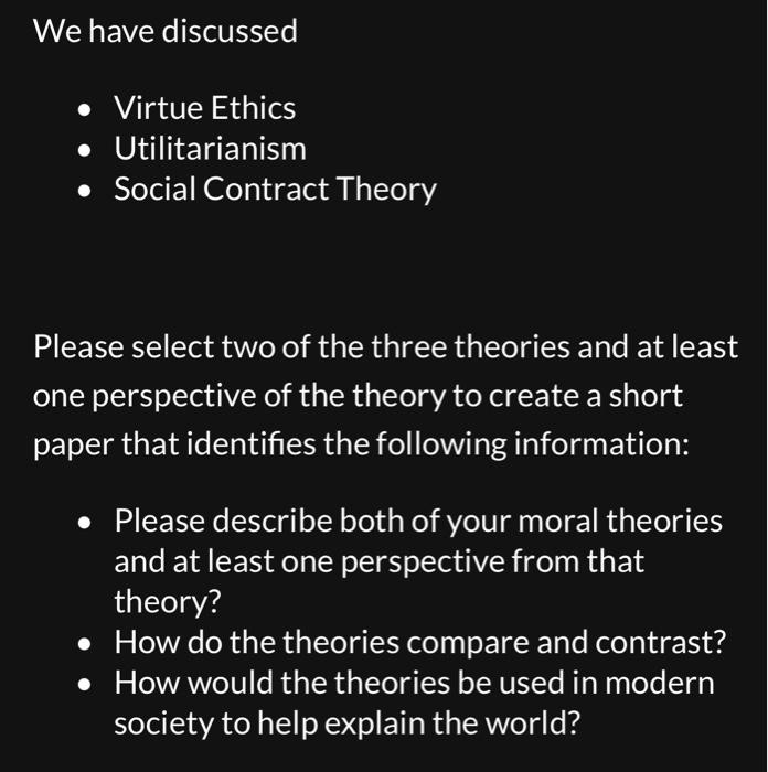 If you could write a short paper (2-3 paragraphs) | Chegg.com