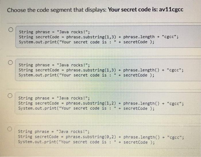 Solved The following code snippet generates an error. True | Chegg.com
