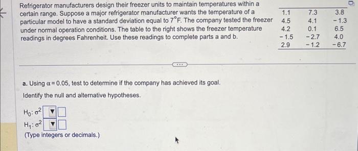 Solved Refrigerator manufacturers design their freezer units | Chegg.com