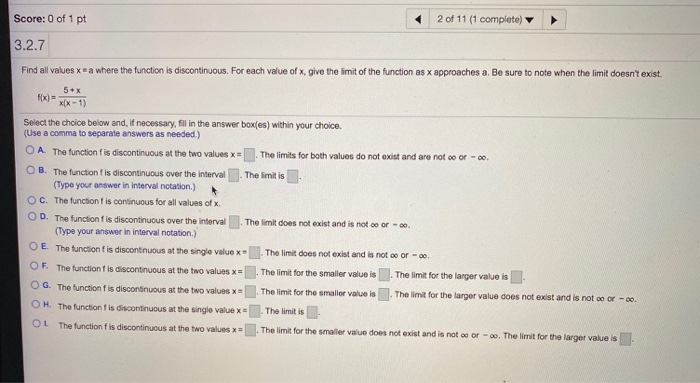 Solved Score: 0 of 1 pt 2 of 11 (1 complete) 3.2.7 Find all | Chegg.com