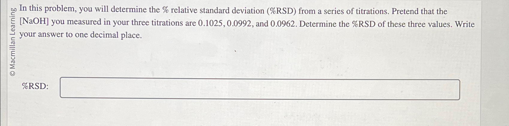Solved In this problem, you will determine the % ﻿relative | Chegg.com