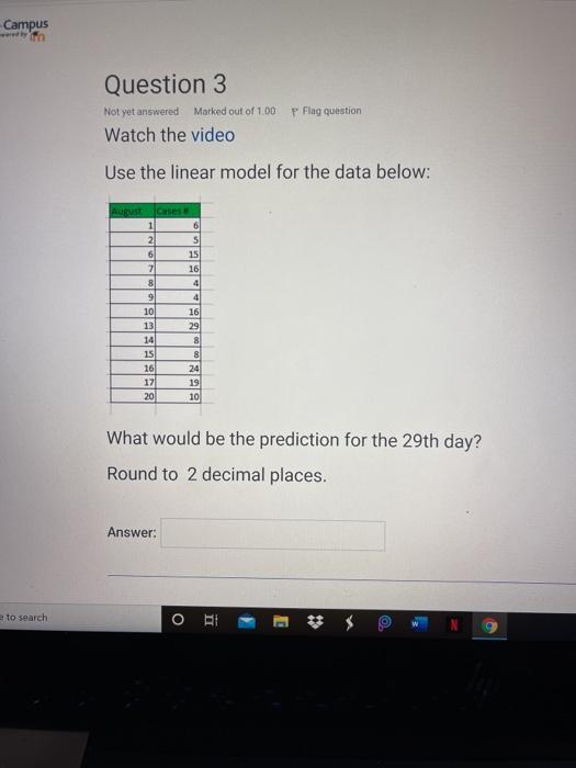 Solved Campus www Question 3 Not yet answered Marked out of | Chegg.com