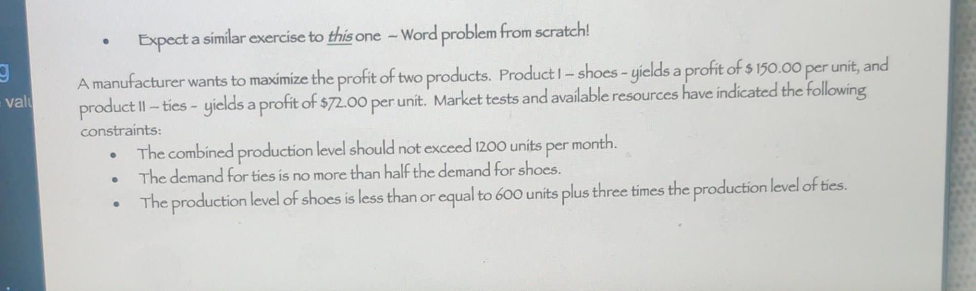 Solved - Expect a similar exercise to this one - Word | Chegg.com