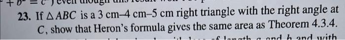 is 3 cm 4 cm 5 cm a right triangle