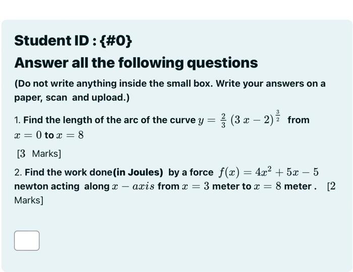 Solved Student ID : {#0} Answer all the following questions | Chegg.com