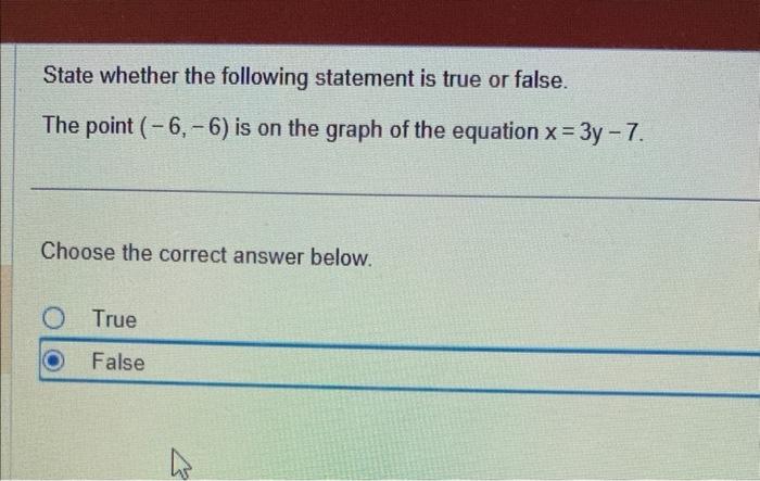 Solved State whether the following statement is true or | Chegg.com