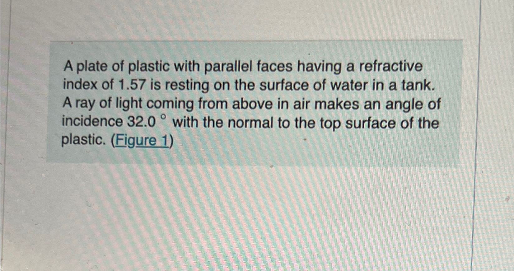 A plate of plastic with parallel faces having a | Chegg.com