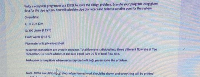 Solved Witte a computer program or use Excec to solve the | Chegg.com