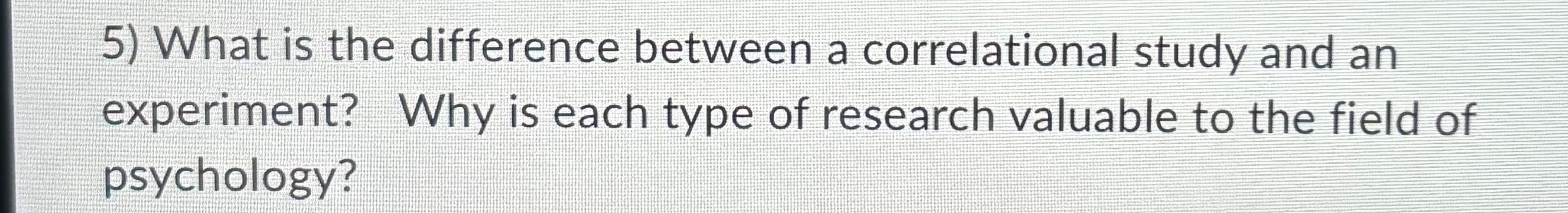 difference between experiment and correlation