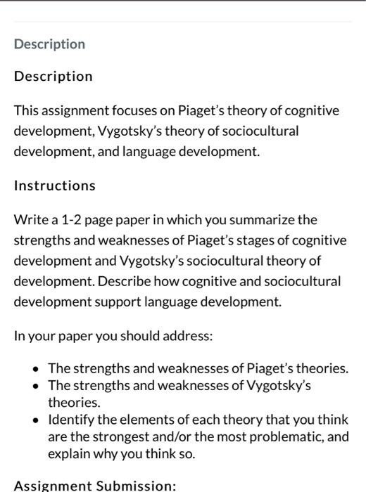 Piaget theory discount of language development