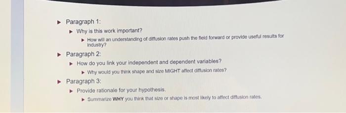 Paragraph 1: - Why is this work important? - How wal | Chegg.com