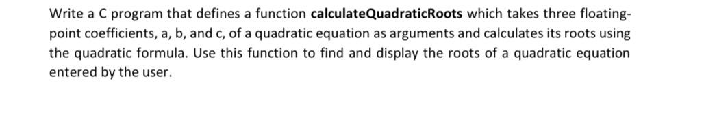 Solved Write a C program that defines a function | Chegg.com