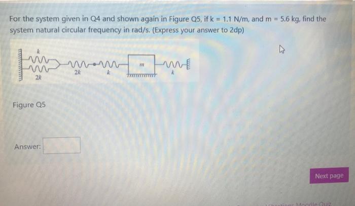 Solved For the system given in Q4 and shown again in Figure | Chegg.com