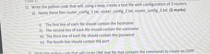 Solved 1) Write the python code that will, using a loop, | Chegg.com
