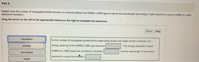 Solved Part A Place the following in order of decreasing | Chegg.com