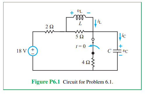 Solved The SPST switch in the circuit of Fig. P6.1 ﻿opens at | Chegg.com