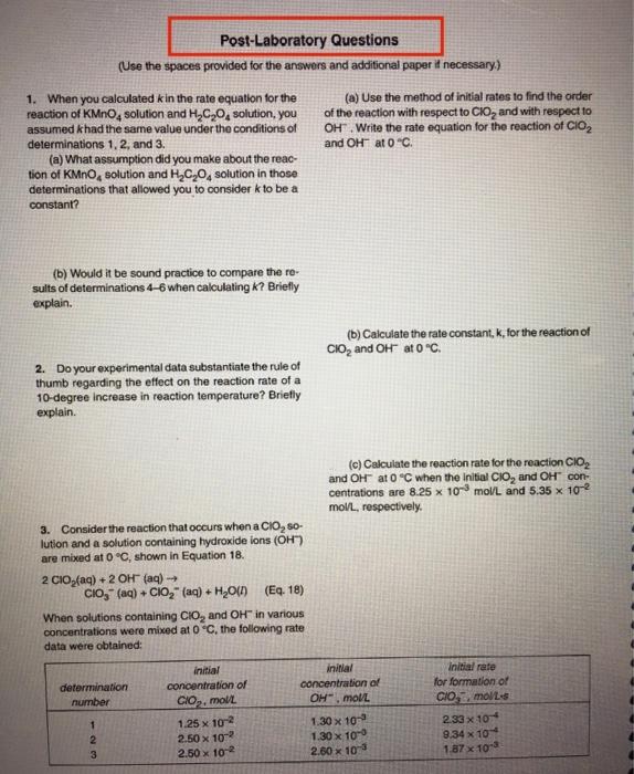 Solved Complete the Post-Lab Question 3 on the 5th page and | Chegg.com