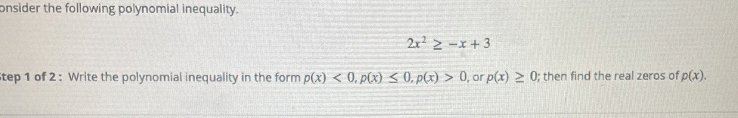 Solved Onsider The Following Polynomial | Chegg.com