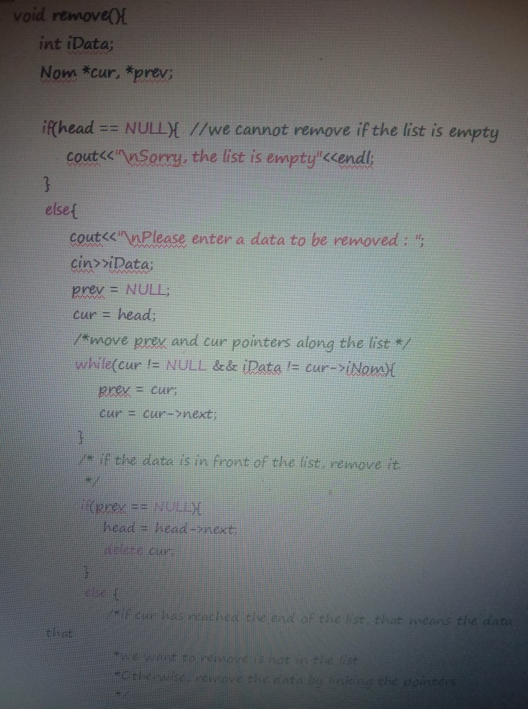 Solved 1. Please modify the linked list program provided to | Chegg.com
