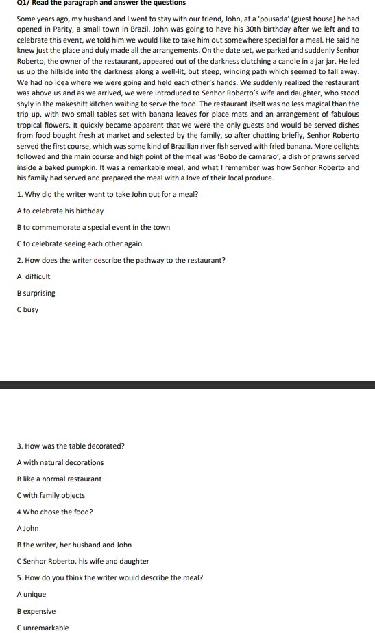 Solved Q1/ Read the paragraph and answer the questions Some | Chegg.com