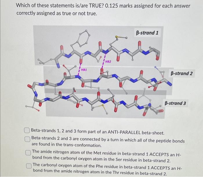 Solved Which of these statements is/are TRUE? 0.125 marks | Chegg.com