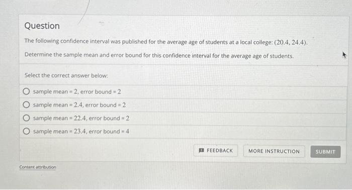 Solved The following confidence interval was published for | Chegg.com
