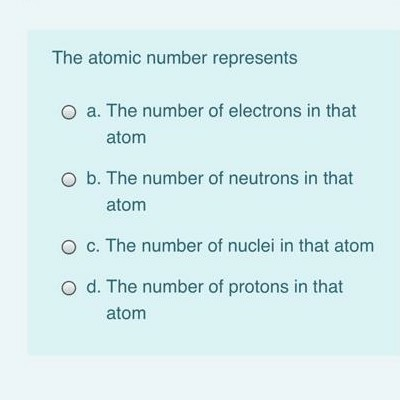 what part of the atom does the atomic number refer to
