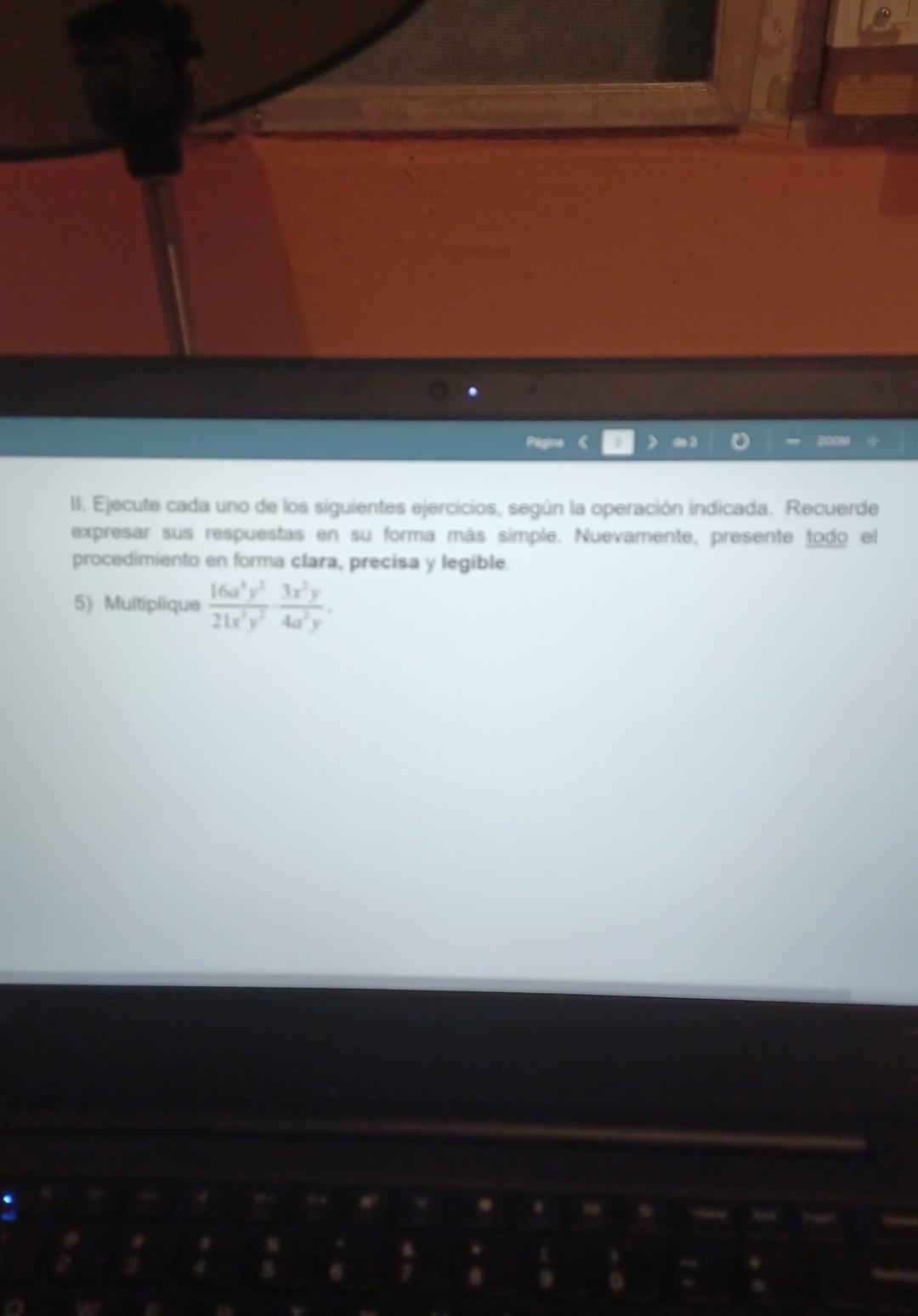 11. Ejecute cada uno de los siguientes ejercicios, segùn la operación indicada. Recuerde expresar sus respuestas en su forma