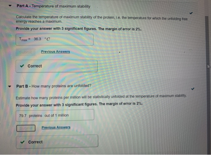 1 of 1 Characterize protein stability curves as a | Chegg.com