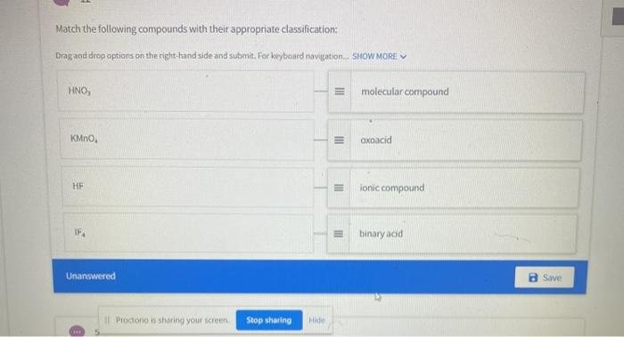 Solved Match the following compounds with their appropriate | Chegg.com