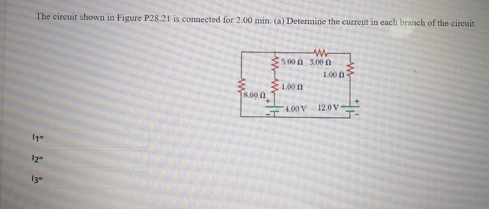 Solved The Circuit Shown In Figure P28.21 Is Connected For | Chegg.com