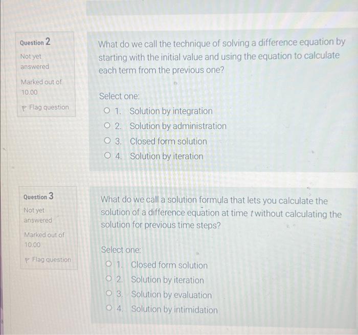Solved Question 2 Not yet answered Marked out of 10.00 P | Chegg.com