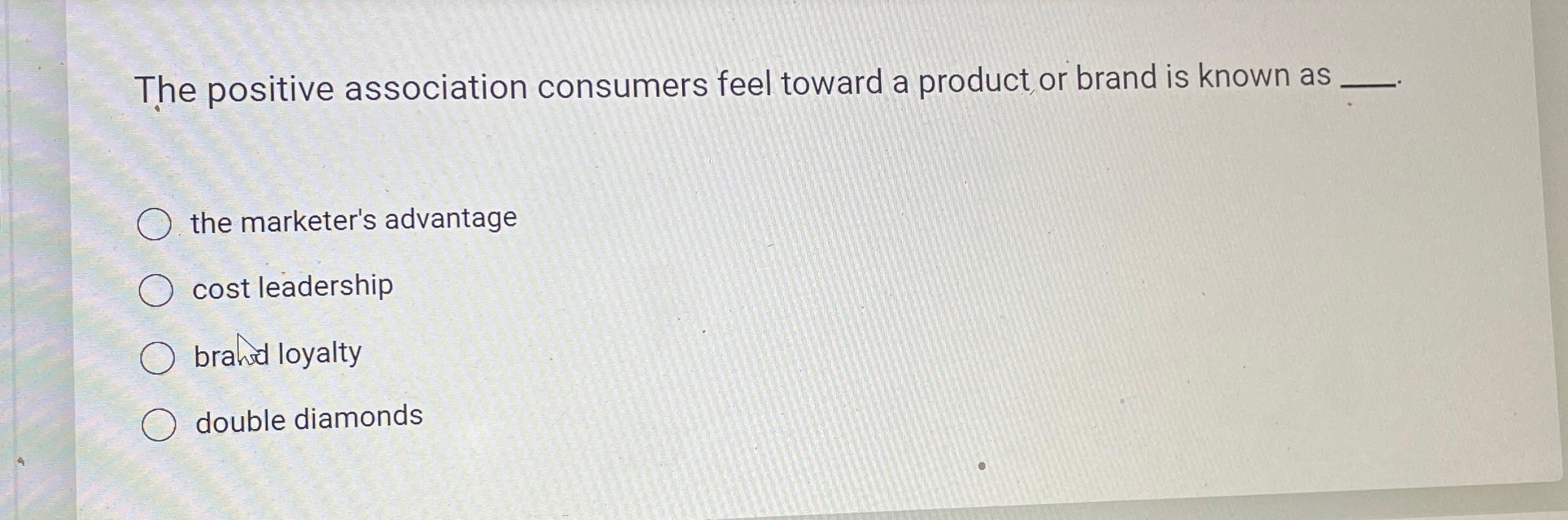 Solved The positive association consumers feel toward a | Chegg.com