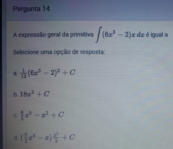 Solved 12 The Primitive Of The Function F X Tha Chegg Com