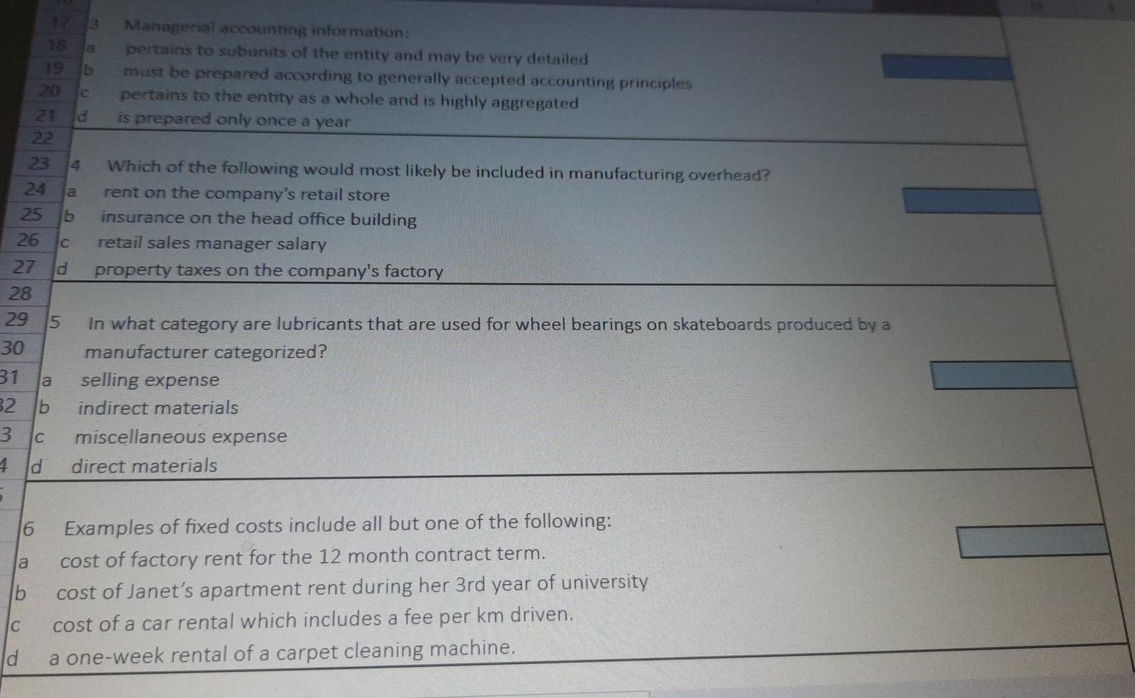 Solved b Managerial accounting information: pertains to | Chegg.com