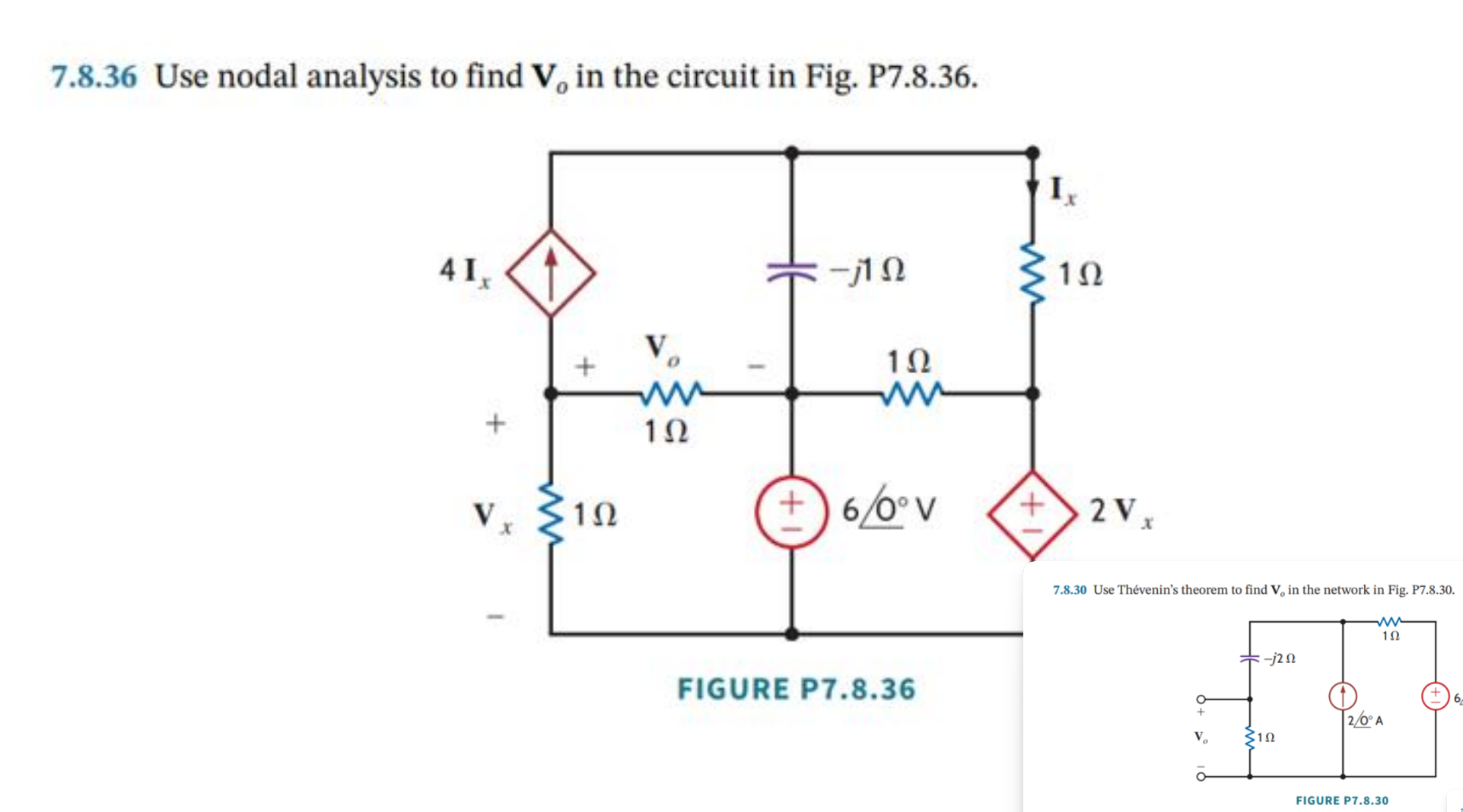 [Solved]: 7.8.36 Use nodal analysis to find V_(o) in the c