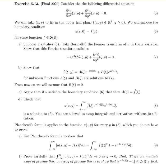 Solved Exercise 5.13. [Final 2020] Consider the the | Chegg.com