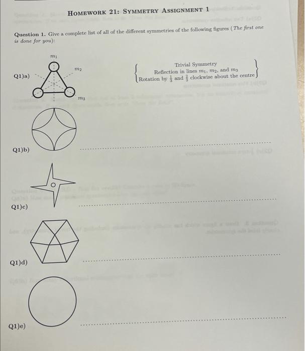 symmetry homework