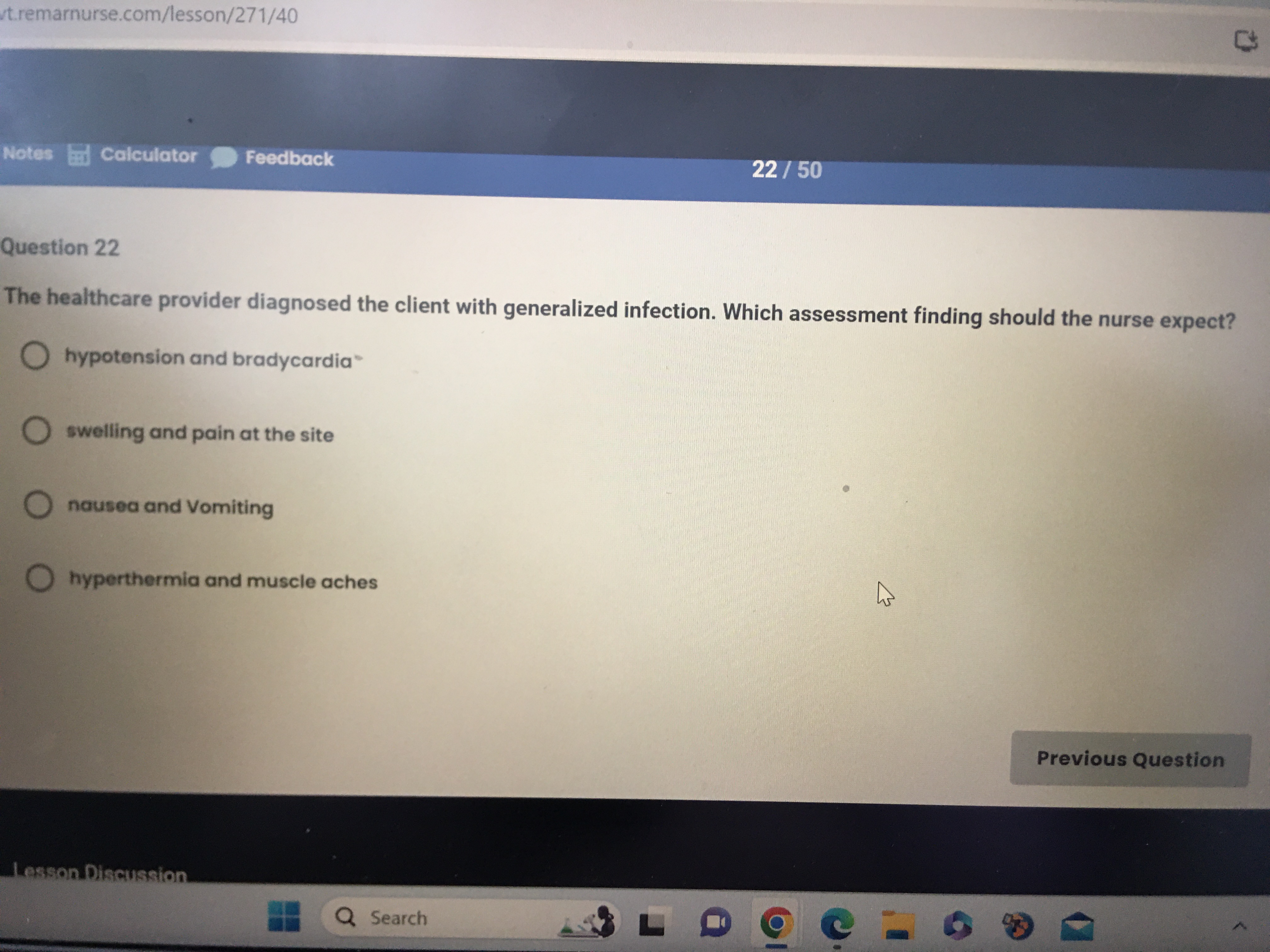 Solved Question 22The healthcare provider diagnosed the | Chegg.com