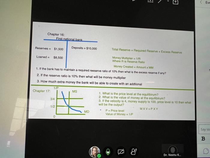 Solved Total Reserve = Required Reserve + Excoss Peserve | Chegg.com