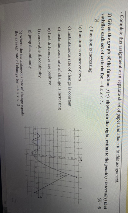 Solved - Complete this assignment on a separate sheet of | Chegg.com
