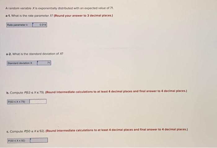 Solved A random variable X is exponentially distributed with | Chegg.com