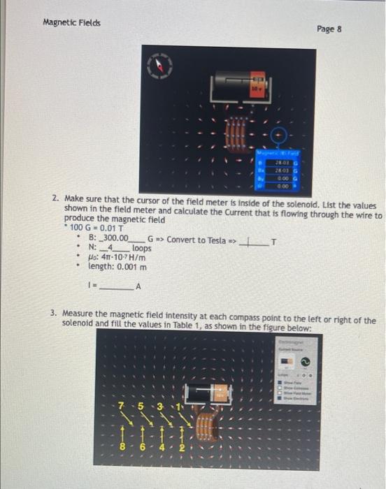 Solved 2. Make Sure That The Cursor Of The Field Meter Is | Chegg.com