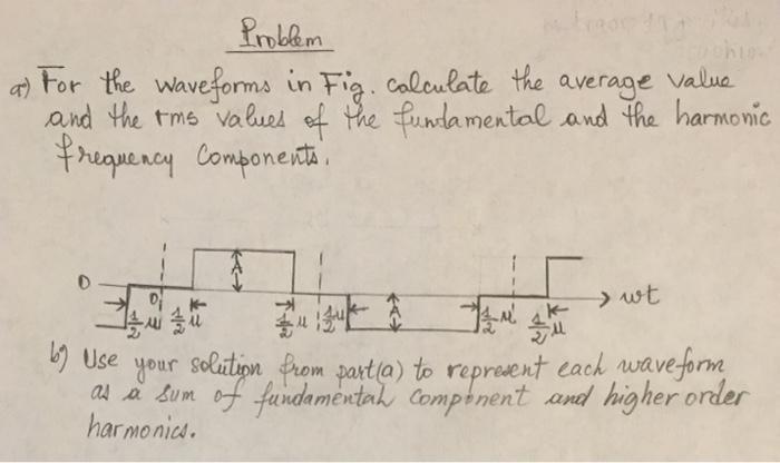 Solved Problem a) For the waveforms in Fig. calculate the | Chegg.com
