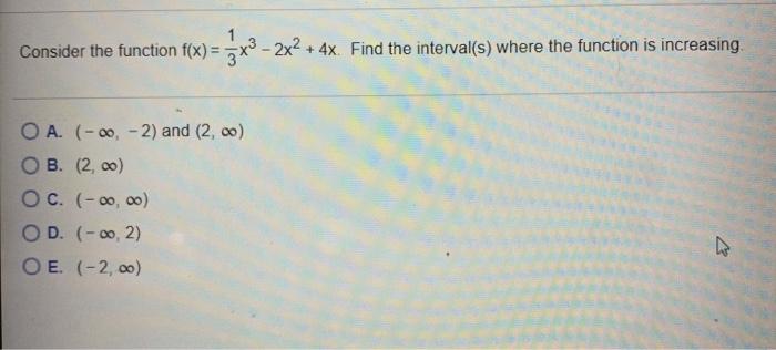 Solved Consider the function fix) = 3x2 – 2x2 + 4x. Find the | Chegg.com
